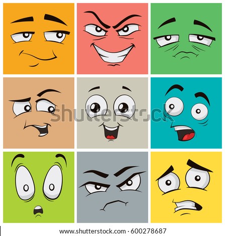 Doodled Funny Stick Figure Faces Jpg Stock Illustration 74625928 ...