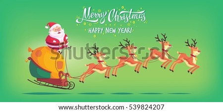 Santa Claus Sleigh Stock Vector 20708689 - Shutterstock