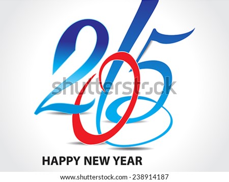 Happy New Year 2015 Creative Greeting Stock Vector 196104419 - Shutterstock