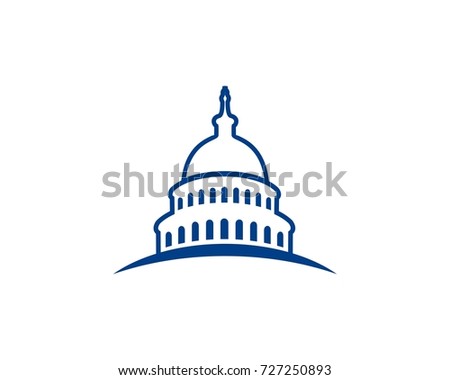 Capitol Building Logo Icon Vector Graphic Stock Vector 245656348 ...