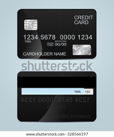 Credit Debit Card Mockup Stock Vector 551654356 - Shutterstock