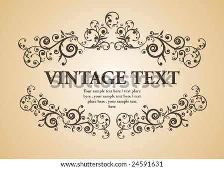 Vintage Floral Frame Stock Vector 15192361 - Shutterstock