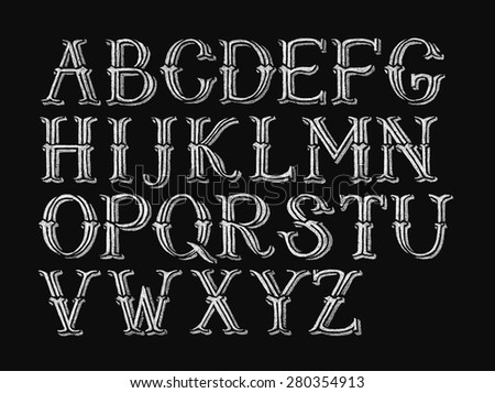 Western Retro Alphabet Vector Background Vintage Stock Vector 383744698 ...
