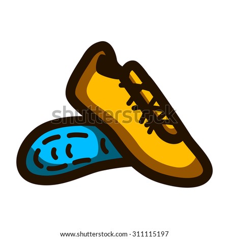 Tied Sneakers Cartoon Sport Shoes Over Stock Vector 3995761 - Shutterstock