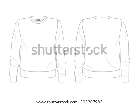 Download Mens Hoodie Template Front Back View Stock Vector ...