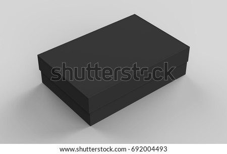 Download Square Black Box Mockup On Dark Stock Illustration ...