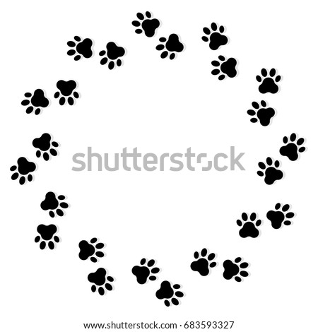 Download Animal Paws Border Stock Illustration 73508416 - Shutterstock