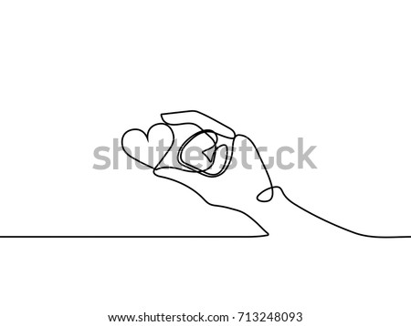 Download Continuous One Line Drawing Two Pieces Stock Vector ...