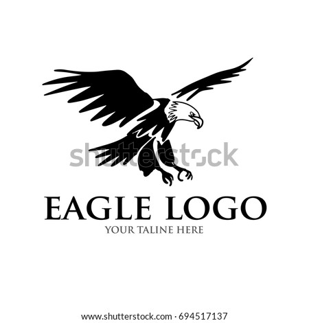 Black Eagle Logo Stock Vector 609893726 - Shutterstock