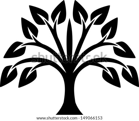 Symmetrical Tree Stock Vector 149545973 - Shutterstock