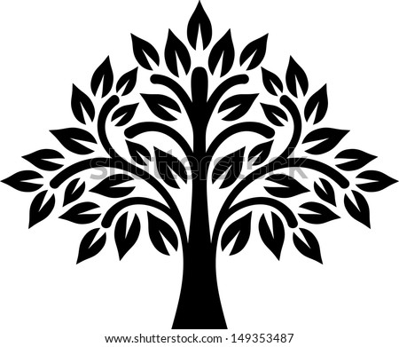 Decorative Simple Tree Stock Vector 149066183 - Shutterstock