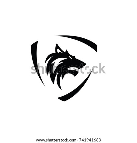 Black Wolf Wild Wolf Black Wild Stock Vector 206820739 - Shutterstock