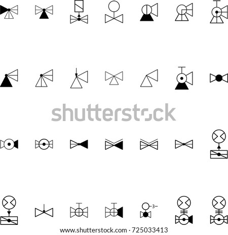 Simple Set Shutoff Control Valves Symbols Stock Vector 725033413 ...