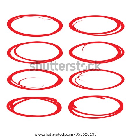 brush oval vector Underline Cirle Brush Zen Stroke Vector Stock Circle