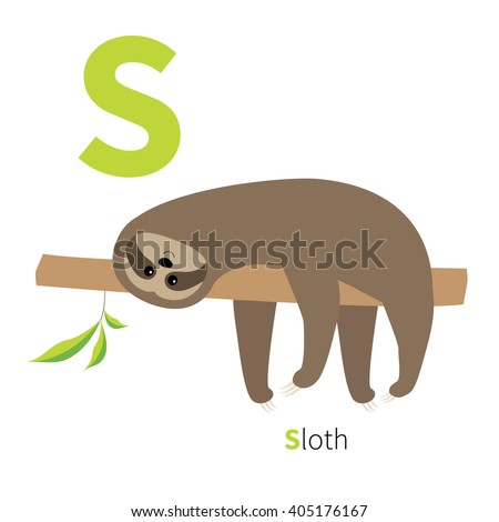 Sloth Set Mother Baby Cute Lazy Stock Vector 512593564 - Shutterstock