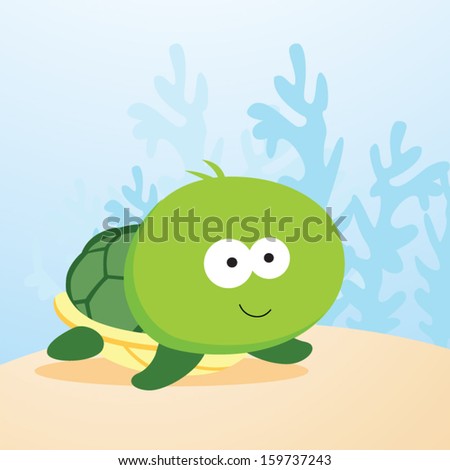 Sea Turtle Lay Eggs Green Sea Stock Vector 192650408 - Shutterstock