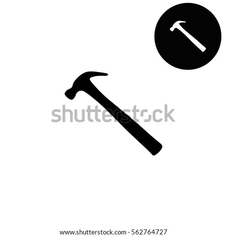 Hammer Black Vector Icon Stock Vector 529622020 - Shutterstock