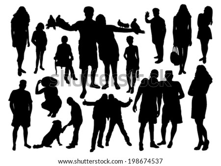 Black Silhouettes People Stock Illustration 52772488 - Shutterstock