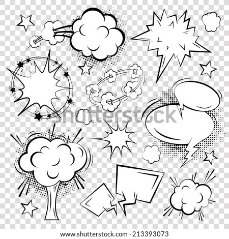 Comics Pop Art Style Blank Layout Stock Vector 184542878 - Shutterstock