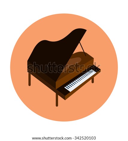 Funny Cute Brown Old Piano Cartoon Stock Vector 559416970 - Shutterstock