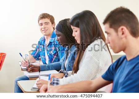 Young Students Studying Together Classroom Stock Photo 75178360 ...