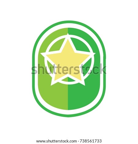 White Army Star On Green Metal Stock Vector 145982435 - Shutterstock