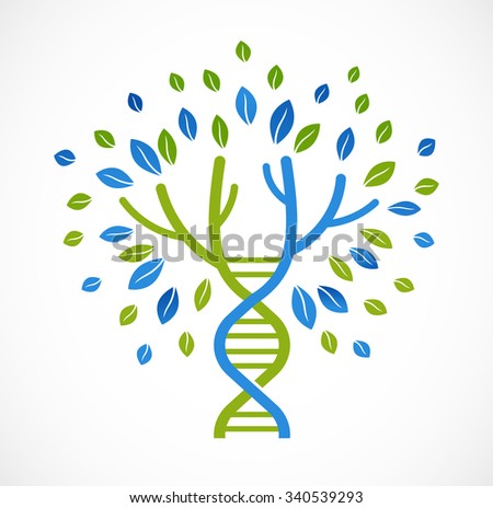 Green Tree Handsshaped Trunk Many Ecological Stock Vector 52204549 ...