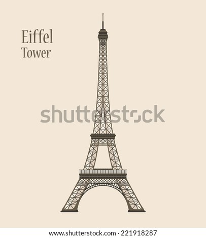 Vector Eiffel Tower Stock Vector 168012599 - Shutterstock