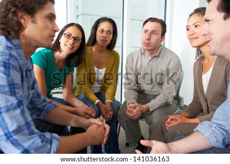 Meeting Of Support Group - stock photo