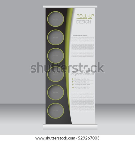  Roll Banner Stand Template Abstract Background Stock 