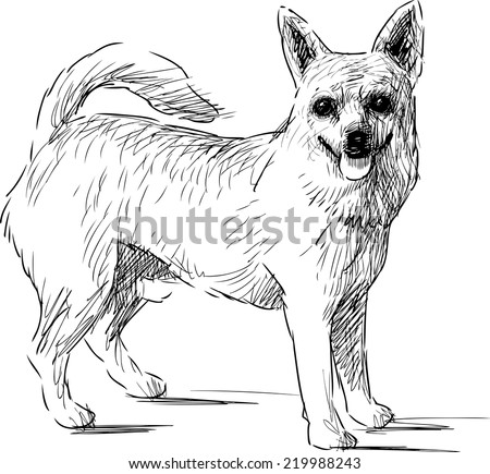 Dog On Laying Down Pose Stock Vector 135345518 - Shutterstock