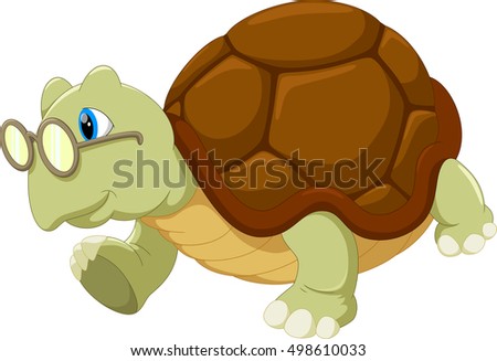 Baby Sea Turtle Cartoon Stock Vector 166816709 - Shutterstock