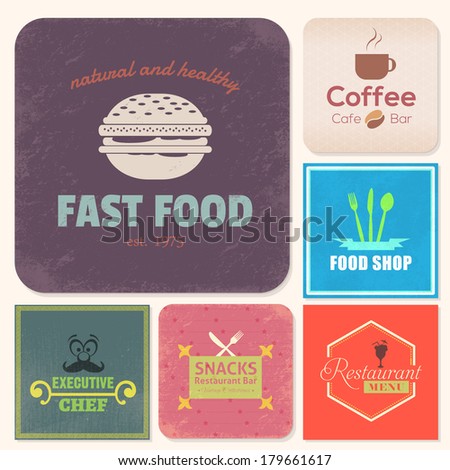 Restaurant labels & stickers