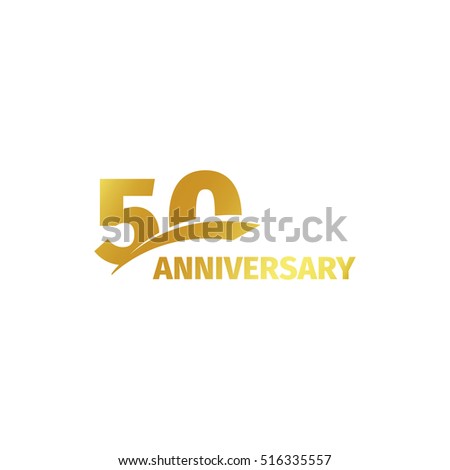 Isolated Abstract Golden 50th Anniversary Logo Stock Vector 514464730 ...