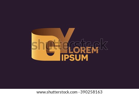 stock vector gy letters logo g and y letters logo alphabet design 390258163