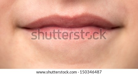 beautiful mouth - stock photo