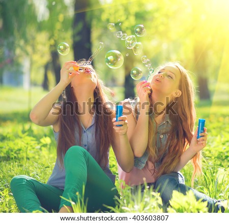 stock-photo-beauty-teen-girls-having-fun-outdoors-beautiful-joyful-teenagers-laughing-and-blowing-soap-bubbles-403603807 Black Hair Oriental Girlfriend