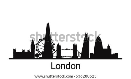 London England Skyline Detailed Silhouette Vector Stock Vector ...