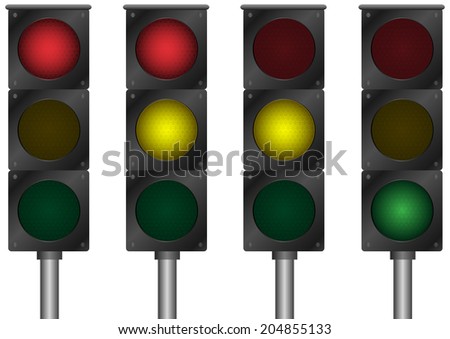 Smiley Traffic Light Design Stock Vector 66541612 - Shutterstock