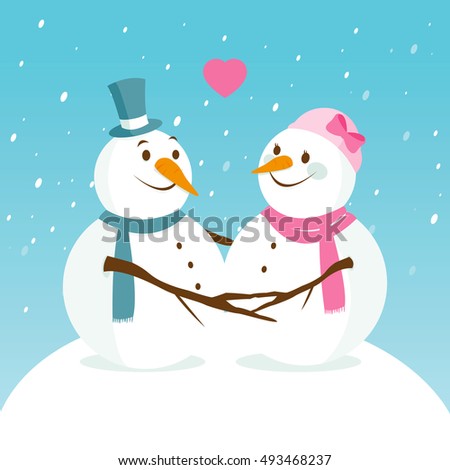 stock-photo-snowy-landscape-with-cute-sn