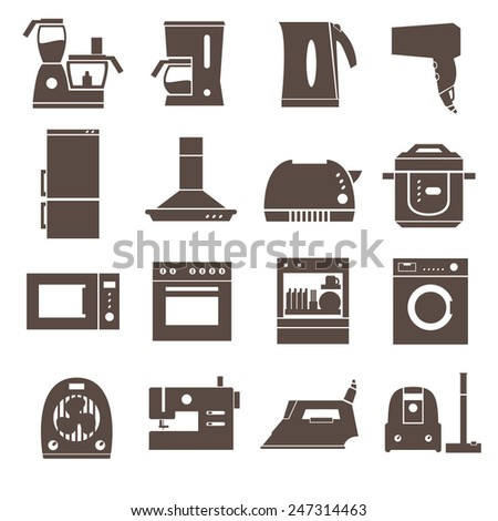 home appliances electronics vector Stock Electronics Vector Appliances Line Home Icons Vector