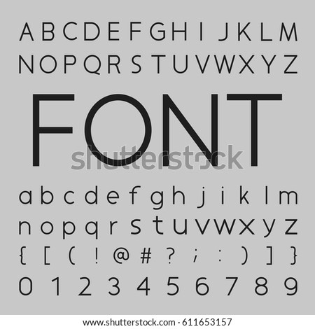 Square Font Numbers