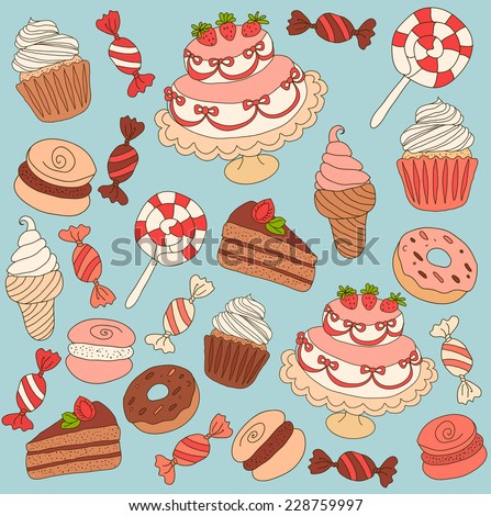 Sweet Seamless Background Stock Vector 51134575 - Shutterstock