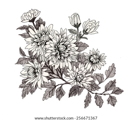 Victorian Bouquet Spring Flowers Poppy Anemones Stock Vector 389119606 ...