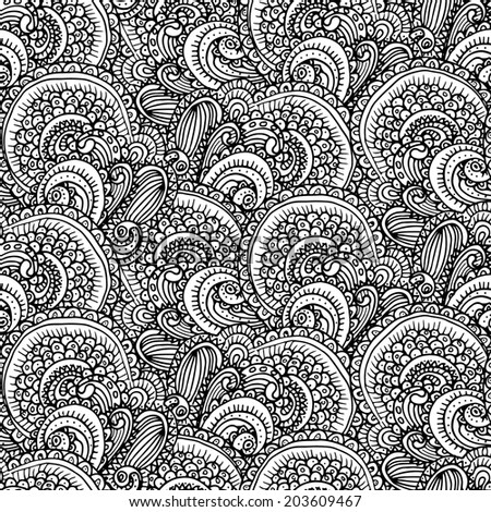 Floral Background Indian Ornament Seamless Pattern Stock Vector ...