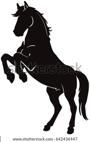 Black Silhouette Horse Stock Vector 172920890 - Shutterstock