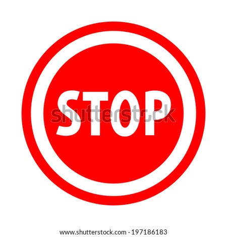 Traffic Sign Stop Sign Circle Isolated Stock Vector 316437851 ...