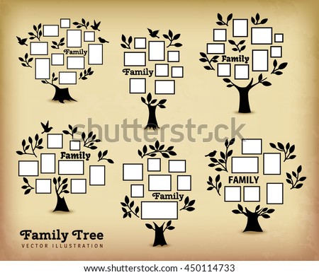 Vector Template Photo Frame Card Your Stock Vector 395865133 Shutterstock Tree Photo Collage Template