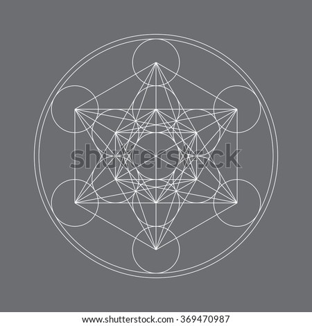 Merkaba Metatrons Cube Sacred Geometry Stock Vector 290113166 ...