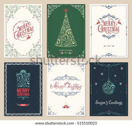 Ornate Vertical Winter Holidays Greeting Cards Stock Vector 521503642 Shutterstock Merry Greeting Card Template